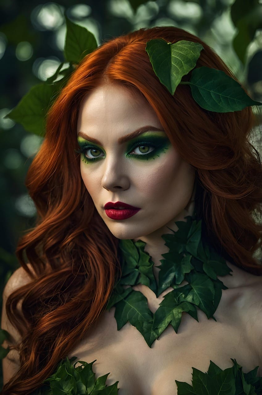 hiedra venenosa, villano, personaje, mujer, batman, criminal, fantasía, ficticio, retrato